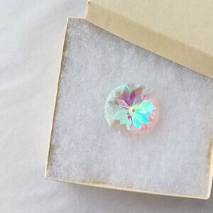 Crystal Pendant for Jewelry Making 1" Prism Pink Turquoise Large Charm Bead
